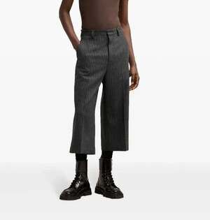 AMI Alexandre Mattiussi Men's 42 100% Wool Pinstripe Military Cargo Shorts Pants